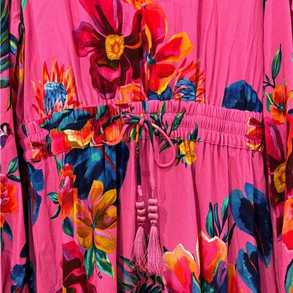 FARM RIO Long Sleeve Printed Midi Dress - Size Small -‎ NWT - Picture 4 of 8